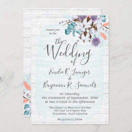 Zuidelijk land Katoen Boll Botanisch Rustiek Hout Kaart