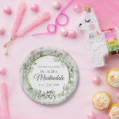 Zuidelijk land Katoen Boll Botanisch Rustiek Hout Papieren Bordje (Feest)