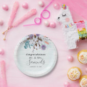 Zuidelijk land Katoen Boll Botanisch Rustiek Hout Papieren Bordje (Feest)