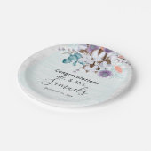 Zuidelijk land Katoen Boll Botanisch Rustiek Hout Papieren Bordje (Gekanteld)