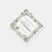 Zuidelijk land Katoen Boll Botanisch Rustiek Hout Servet (Hoek)