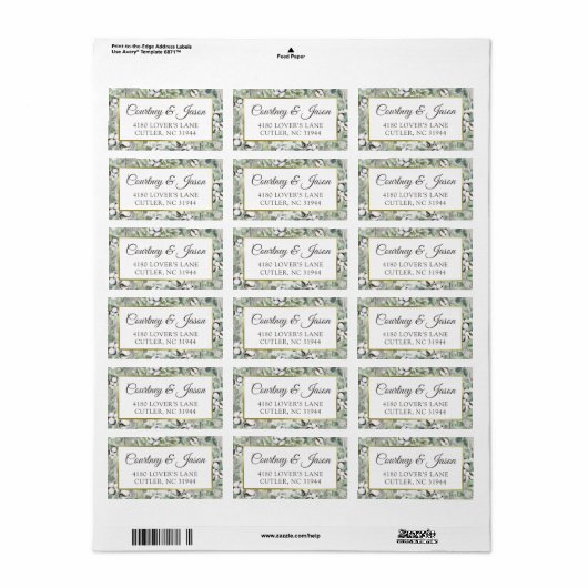 Zuidelijk land Katoen Boll Rustic Wood Adres L Etiket (Full Sheet)