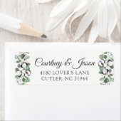 Zuidelijk land Katoen Boll Rustic Wood Adres L Etiket (Insitu)