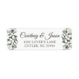 Zuidelijk land Katoen Boll Rustic Wood Adres L Etiket