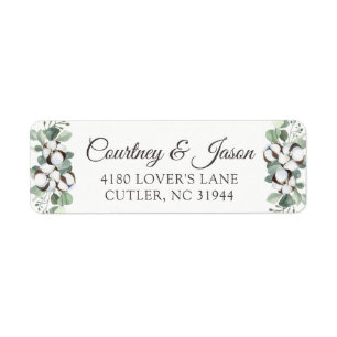 Zuidelijk land Katoen Boll Rustic Wood Adres L Etiket