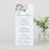 Zuidelijk Land Katoen Boll Rustiek Bruiloft Diner Menu (Staand voorkant)