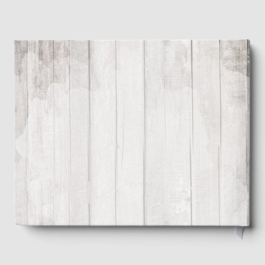 Zuidelijk Land Katoen Boll Rustiek Hout Bruiloft Gastenboek (Achterkant)