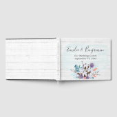 Zuidelijk Land Katoen Boll Rustiek Hout Bruiloft Gastenboek (Volledig)