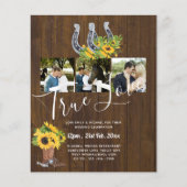 Zuidelijk land rustieke foto budget bruiloft flyer (Voorkant)