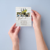 Zuidelijk land rustieke foto budget bruiloft flyer (Hand)