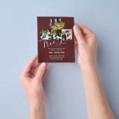 Zuidelijk land rustieke foto budget bruiloft flyer (Hand)