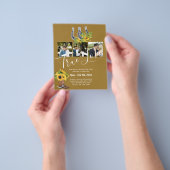 Zuidelijk land rustieke foto budget bruiloft flyer (Hand)