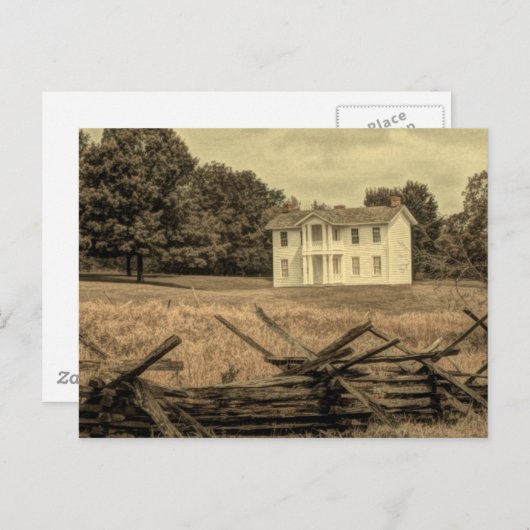 Zuidelijk Landelijk Landschap Rustieke Koloniale B Briefkaart (Voorkant / Achterkant)