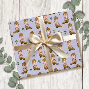 Zuidelijk Meisje Cowgirl laarzen Verjaardag Cadeaupapier