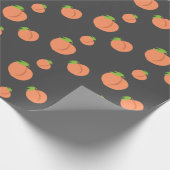Zuidelijk peach Emoji - Peachy Party Wrapping pape Cadeaupapier (Hoek)