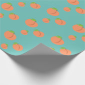 Zuidelijk peach Emoji - Peachy Party Wrapping pape Cadeaupapier (Hoek)