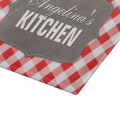 Zuidelijk Rode Gingham Rustic Glass Cutting Board Snijplank (Hoek)