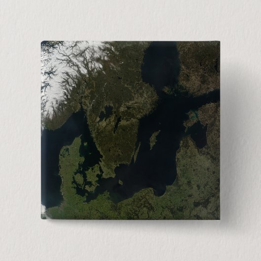 Zuidelijk Scandinavia Vierkante Button 5,1 Cm (Voorkant)