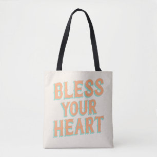 Zuidelijk Snark: Bless Your Heart (blauwgroen en k Tote Bag