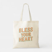 Zuidelijk Snark: Bless Your Heart (blauwgroen en k Tote Bag (Achterkant)