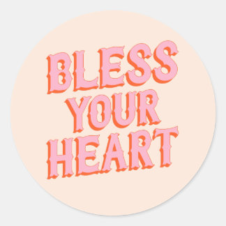 Zuidelijk Snark: Ruw uw hart (roze en oranje) Ronde Sticker