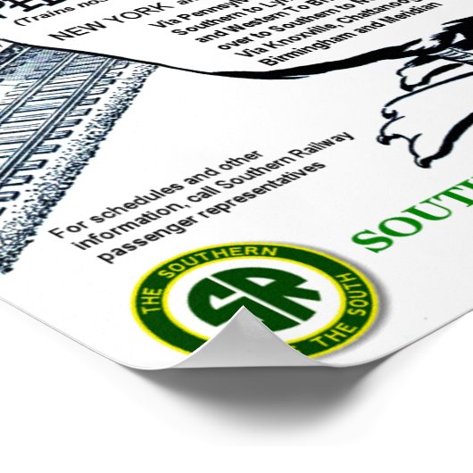 Zuidelijk spoor poster (Hoek)