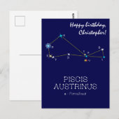 Zuidelijk sterrenbeeld Piscis Austrinus Briefkaart (Voorkant / Achterkant)