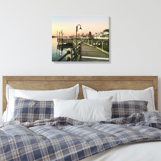 Zuidelijk Uitzicht op Wilmington, NC's stoep Canvas Afdruk (Insitu (Slaapkamer))