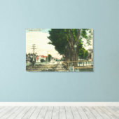 Zuidelijk Uitzicht van Auburn Street Canvas Afdruk (Insitu (Houten vloer))