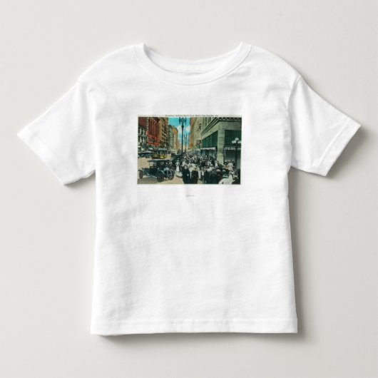Zuidelijk Uitzicht van Broadway vanaf 6th Street Kinder Shirts (Voorkant)