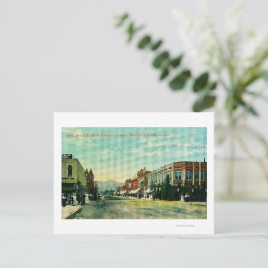 Zuidelijk Uitzicht van de Zesde Straat van Railroa Briefkaart (Staand voorkant)