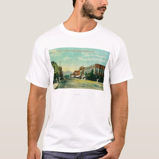 Zuidelijk Uitzicht van de Zesde Straat van Railroa T-shirt (Voorkant)