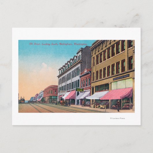 Zuidelijk Uitzicht van Elk StreetBellingham, WA Briefkaart (Voorkant)