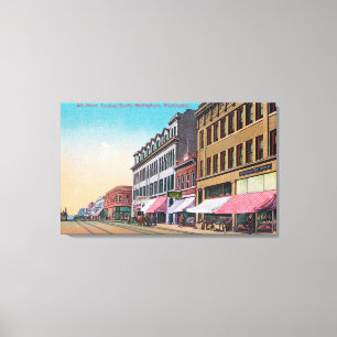 Zuidelijk Uitzicht van Elk StreetBellingham, WA Canvas Afdruk