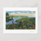 Zuidelijk Uitzicht van het meer van Split Rock Lig Briefkaart (Voorkant)