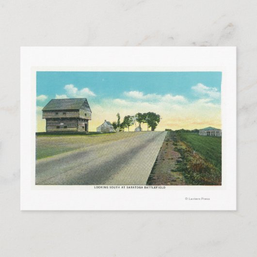 Zuidelijk Uitzicht van het slagveld van Saratoga Briefkaart (Voorkant)