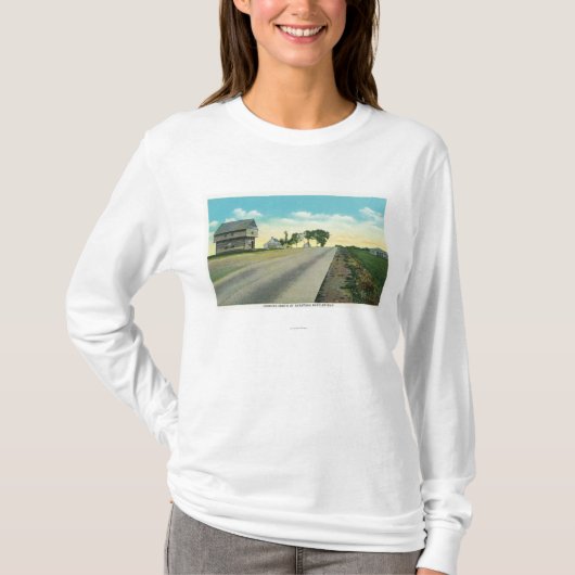 Zuidelijk Uitzicht van het slagveld van Saratoga T-shirt (Voorkant)