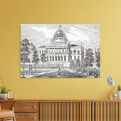 Zuidelijk uitzicht van het Staatshuis in Boston Canvas Afdruk (Insitu (Woonkamer))