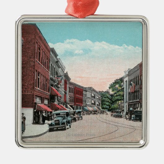 Zuidelijk Uitzicht van Margaret Street Metalen Ornament (Voorkant)