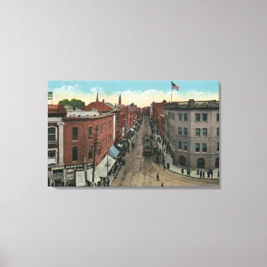 Zuidelijk Uitzicht van Union Square en Lissabon St Canvas Afdruk (Voorkant)