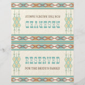 Zuidelijk western boho-stambord voor bruiloft (Voorkant)