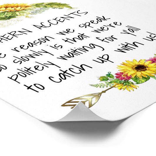 Zuidelijke accenten poster (Hoek)