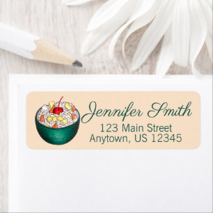 Zuidelijke Ambrosia Coconut Marshmallow Fruitsalad Etiket