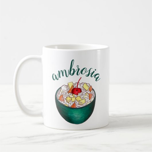 Zuidelijke Ambrosia Coconut Marshmallow Fruitsalad Koffiemok (Links)