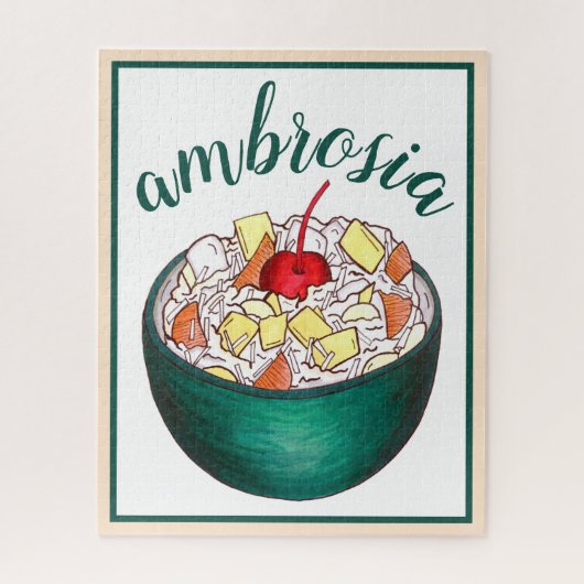 Zuidelijke Ambrosia Coconut Marshmallow Fruitsalad Legpuzzel (Verticaal)