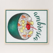 Zuidelijke Ambrosia Coconut Marshmallow Fruitsalad Legpuzzel (Horizontaal)