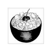 Zuidelijke Ambrosia Coconut Marshmallow Fruitsalad Rubberstempel (Afrduk)