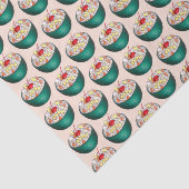 Zuidelijke Ambrosia Coconut Marshmallow Fruitsalad Tissuepapier (Detail)