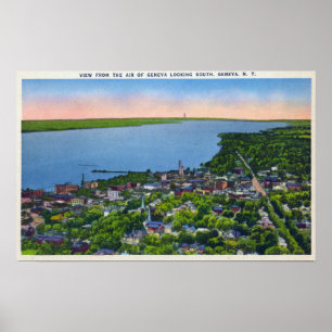 Zuidelijke antenne van de stad poster