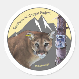 Zuidelijke BC Cougar-stickers Ronde Sticker